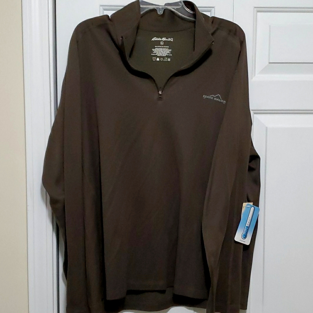 NWT Eddie Bauer half-zip long sleeve shirt, XL